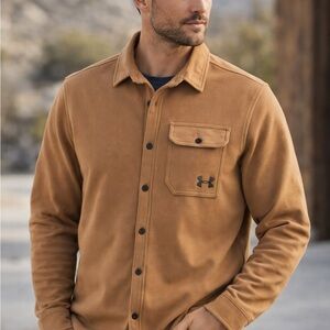 Under Armour Camel Button-Up Shirt / Jacket